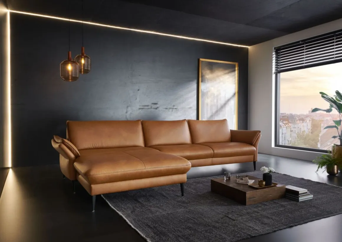 Hukla Ecksofa 1116 Cognac