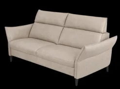 Hukla 2,5-Sitzer Sofa 21014 Pearl mit Kopfteilverstellung