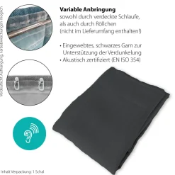 Indes Fuggerhaus Verdunkler Galdin verdeckte Schlaufen Anthrazit 140 x 245 cm