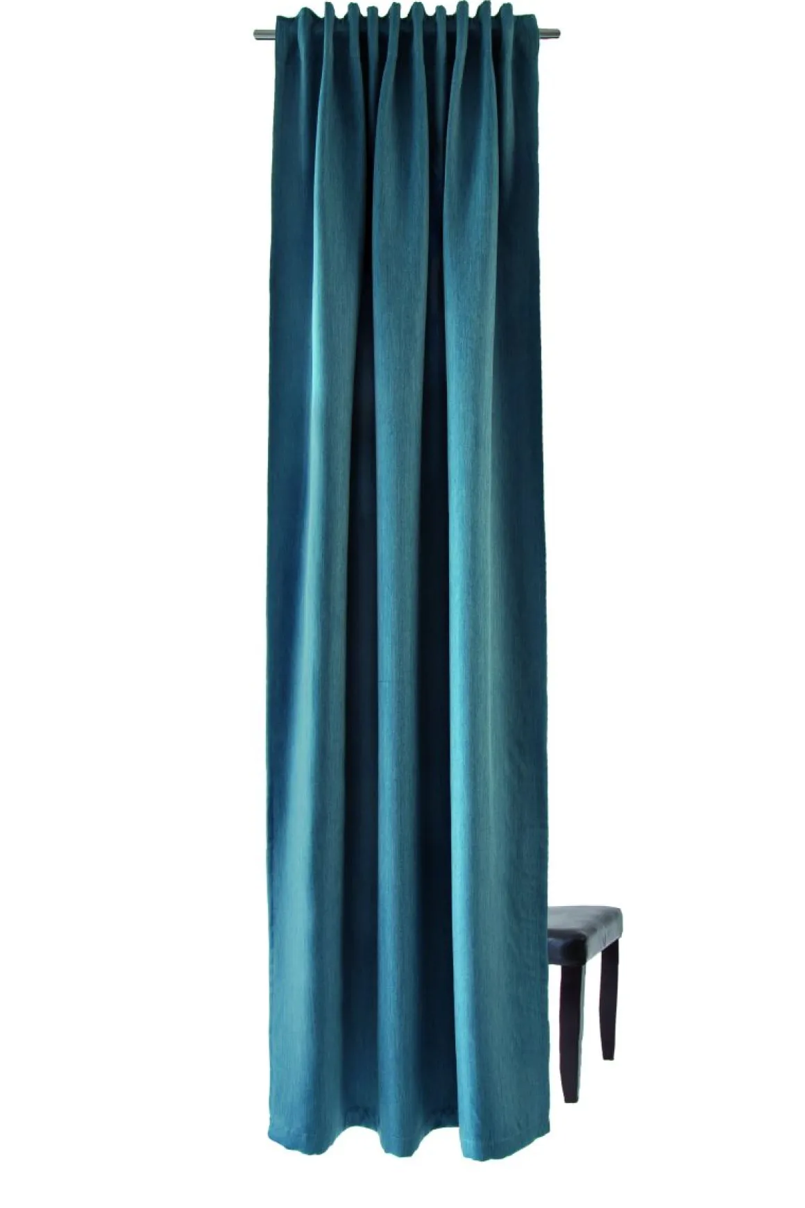Indes Fuggerhaus Verdunkler Galdin verdeckte Schlaufen Petrol 140 x 245 cm