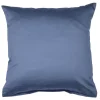 Janine Colors Mako-Satin Kissenbezug Jeansblau 40 x 40 cm