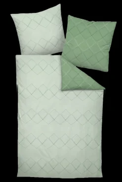 Janine Satin-Garnitur Jade-Waldgrün 135 x 200 cm