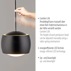 JUST LIGHT. 1-flg LED Pendellampe Ballini