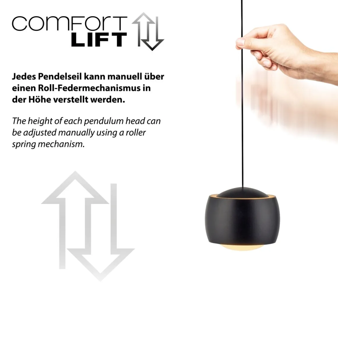 JUST LIGHT. 5-flg LED Pendellampe Ballini