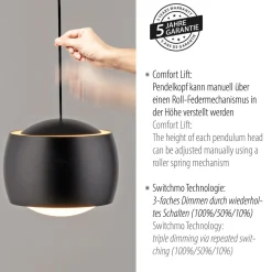JUST LIGHT. 5-flg LED Pendellampe Ballini