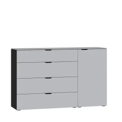 Jutzler Kommode 08 Grau Schwarz