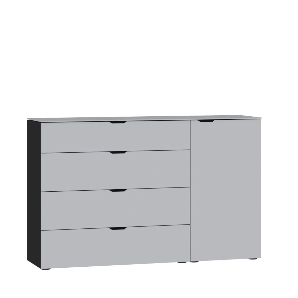 Jutzler Kommode 08 Grau Schwarz