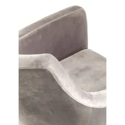 KARE Armlehnstuhl Mode Velvet Grau