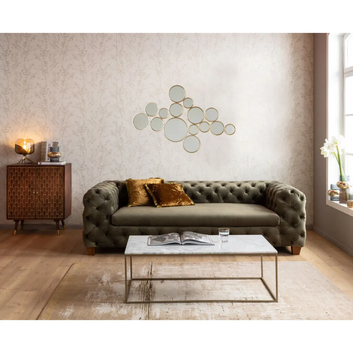 KARE Spiegel Bubbles Brass