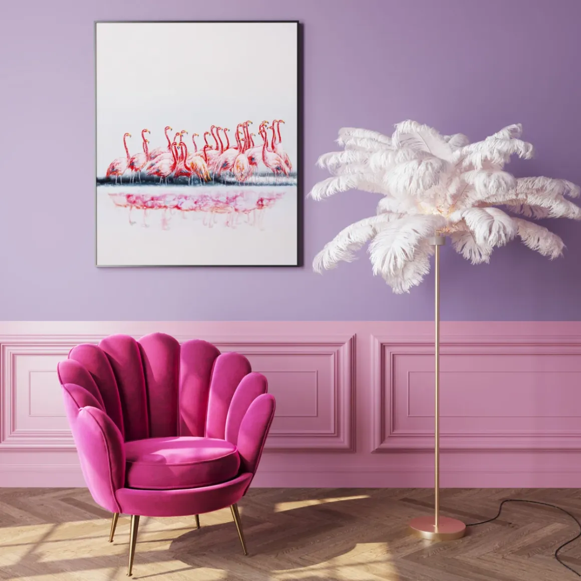 KARE Stehleuchte Feather Palm