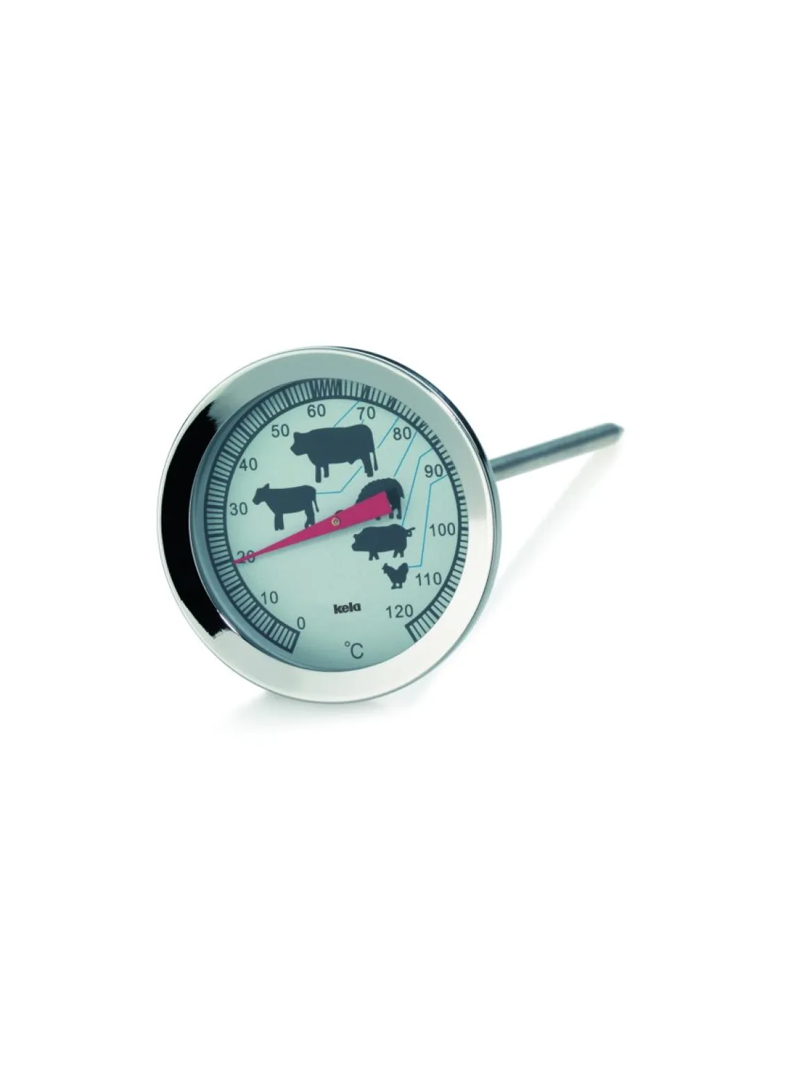 kela Fleischthermometer Punkto silber glänzend