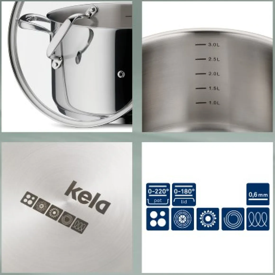 kela Gemüsetopf Flavoria 12,2 L Ø 28 cm