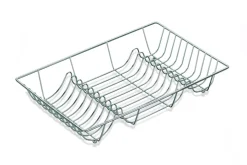 kela Geschirrabtropfkorb Loop silber glänzend