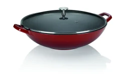kela Gusseisen Wok Calido Rot Ø 36 cm