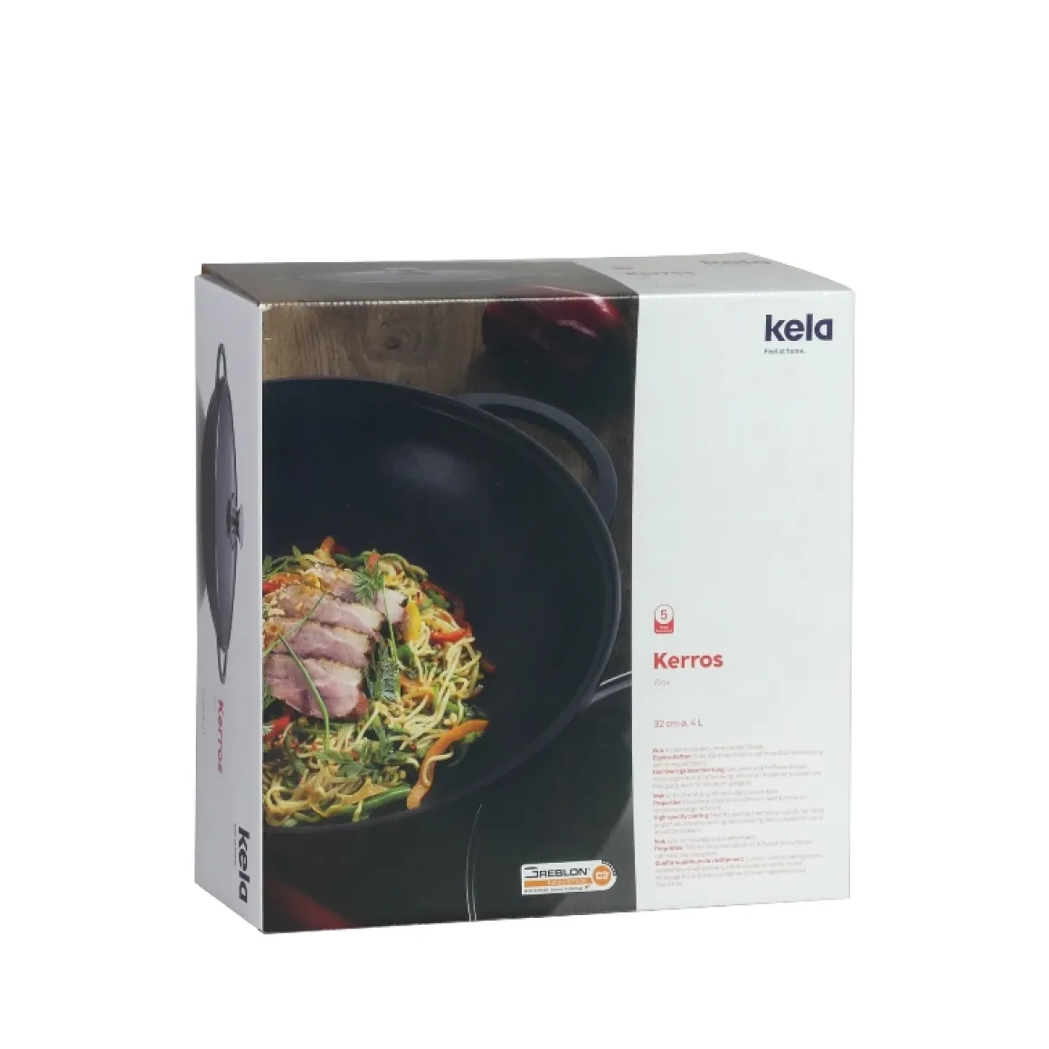 kela Wok schwarz Kerros Aluguss