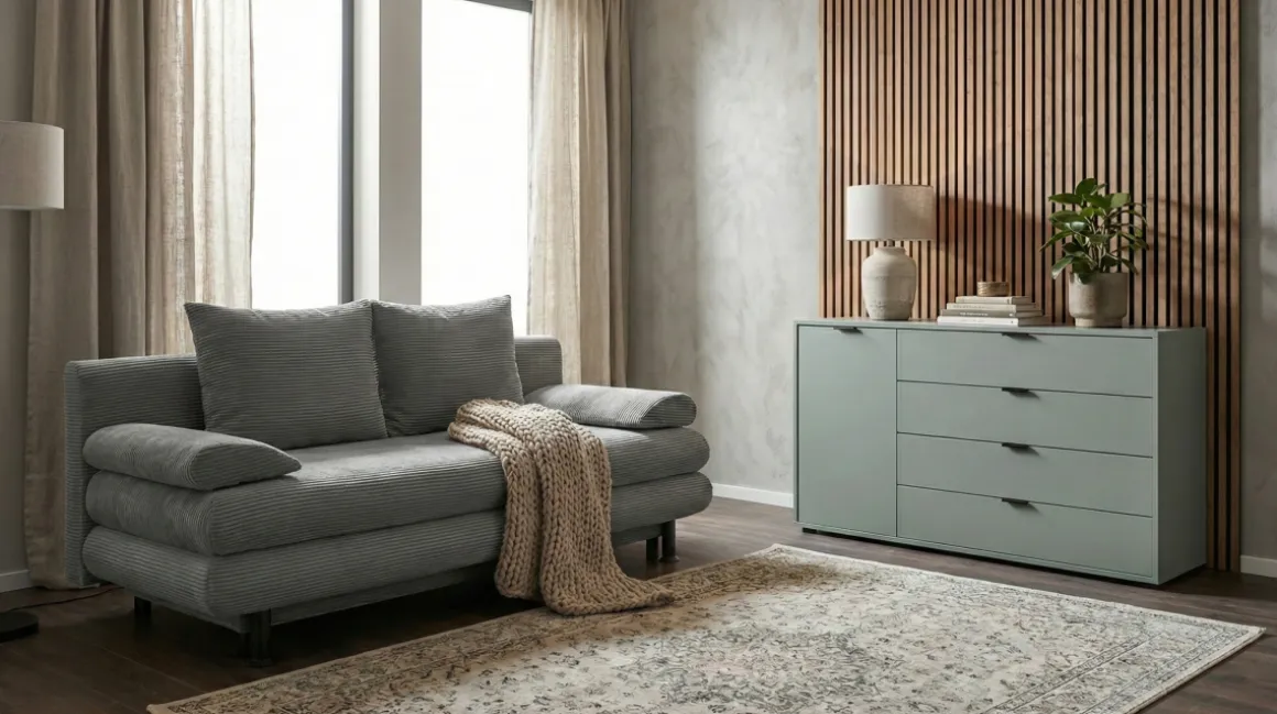 Kommode Bonnie Pinie Green 168 x 87 cm