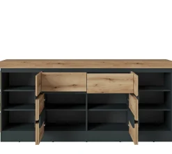 Kommode Corte Eiche Grau 201 x 93 cm