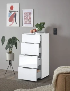 Kommode Santorin Weiß 45 x 99 cm