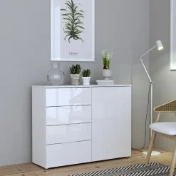 Kommode Sienna Weiß 110 x 85 cm