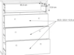 Kommode Tempra2 73 x 86 cm