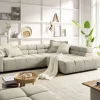 Lascondo Ecksofa Oakland Feincord Sand