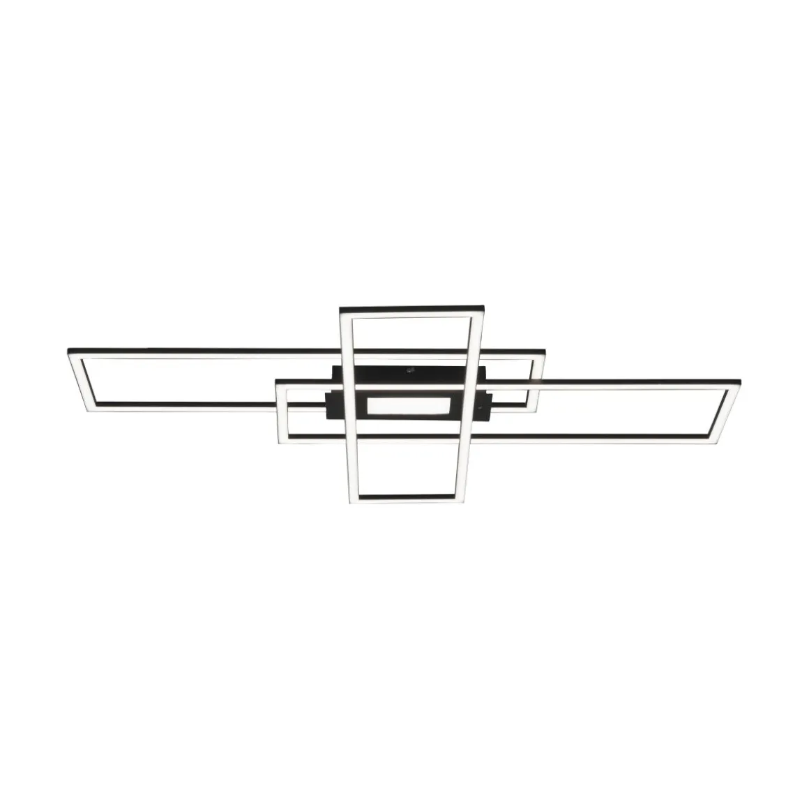 LED Deckenleuchte Asmin 98 x 69 cm Schwarz