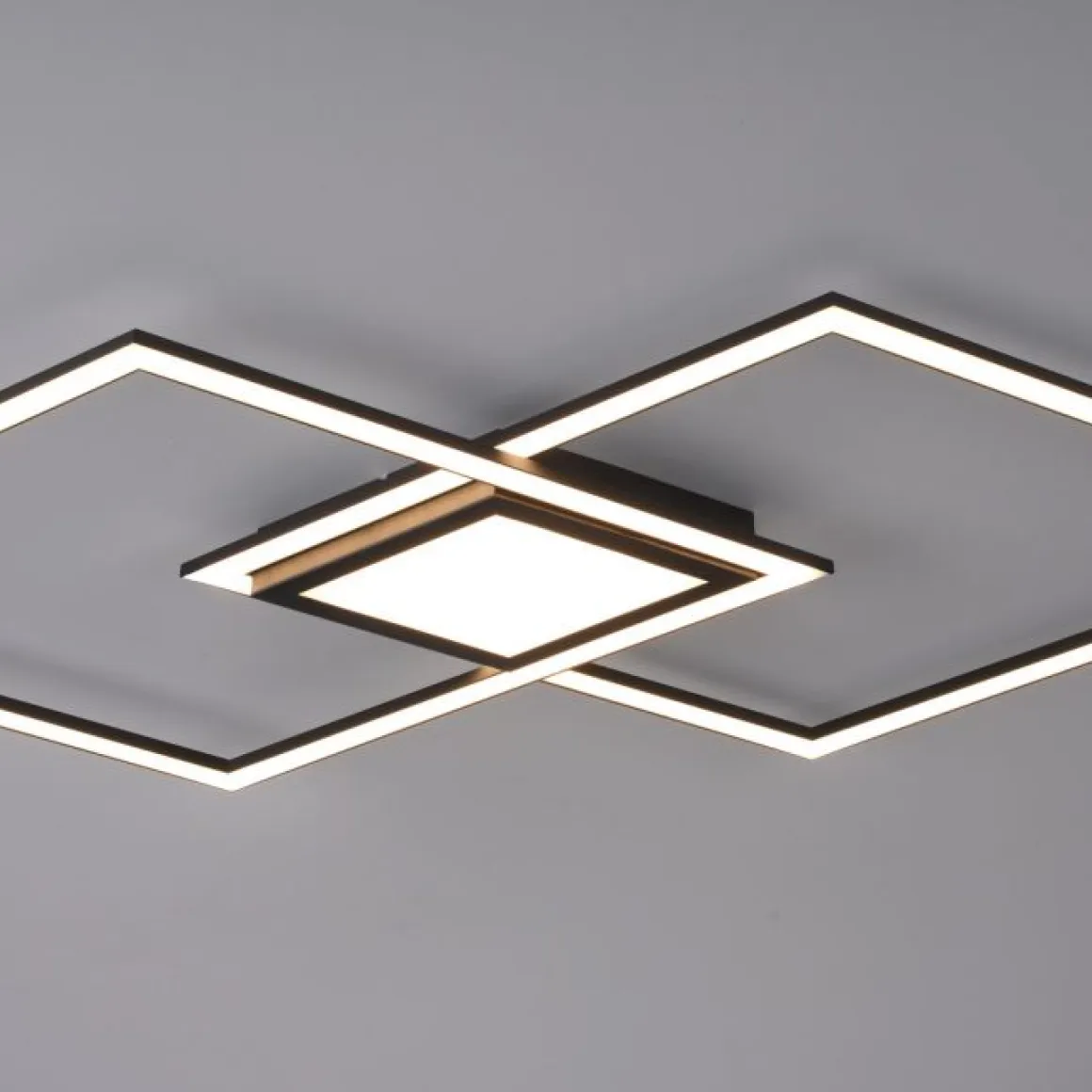 LED Deckenleuchte Asmin 106 x 37 cm Schwarz