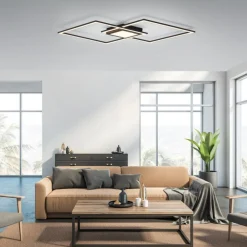 LED Deckenleuchte Asmin 106 x 37 cm Schwarz