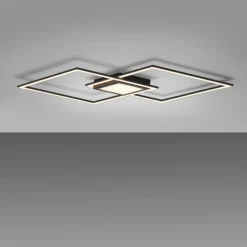 LED Deckenleuchte Asmin 106 x 37 cm Schwarz