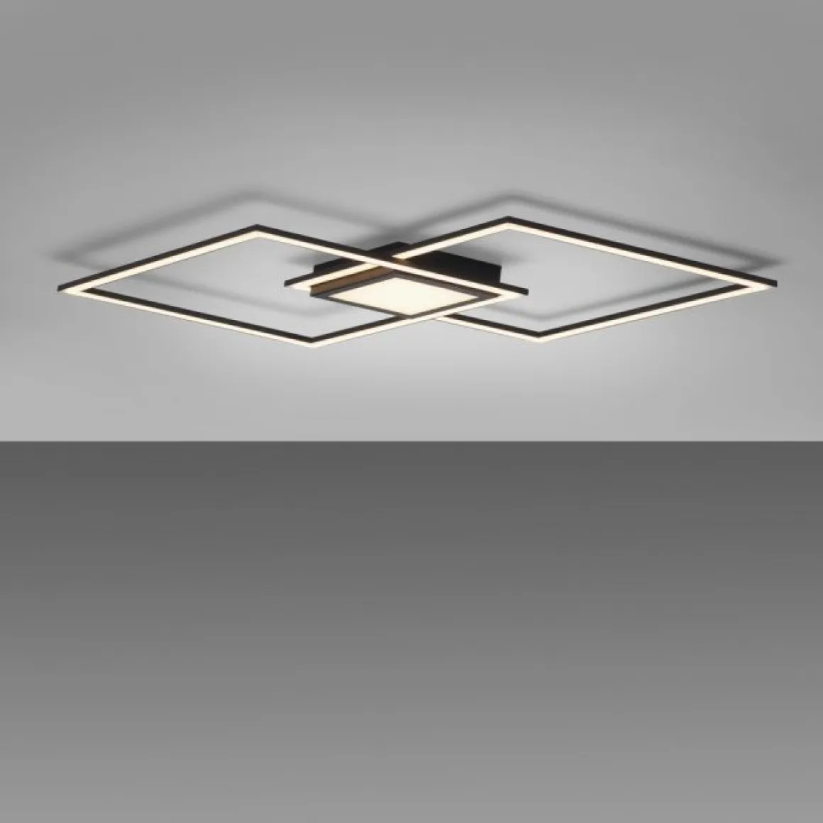LED Deckenleuchte Asmin 106 x 37 cm Schwarz