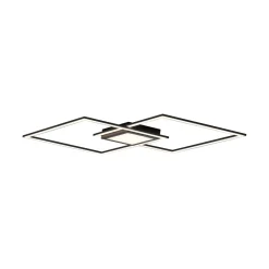 LED Deckenleuchte Asmin 106 x 37 cm Schwarz