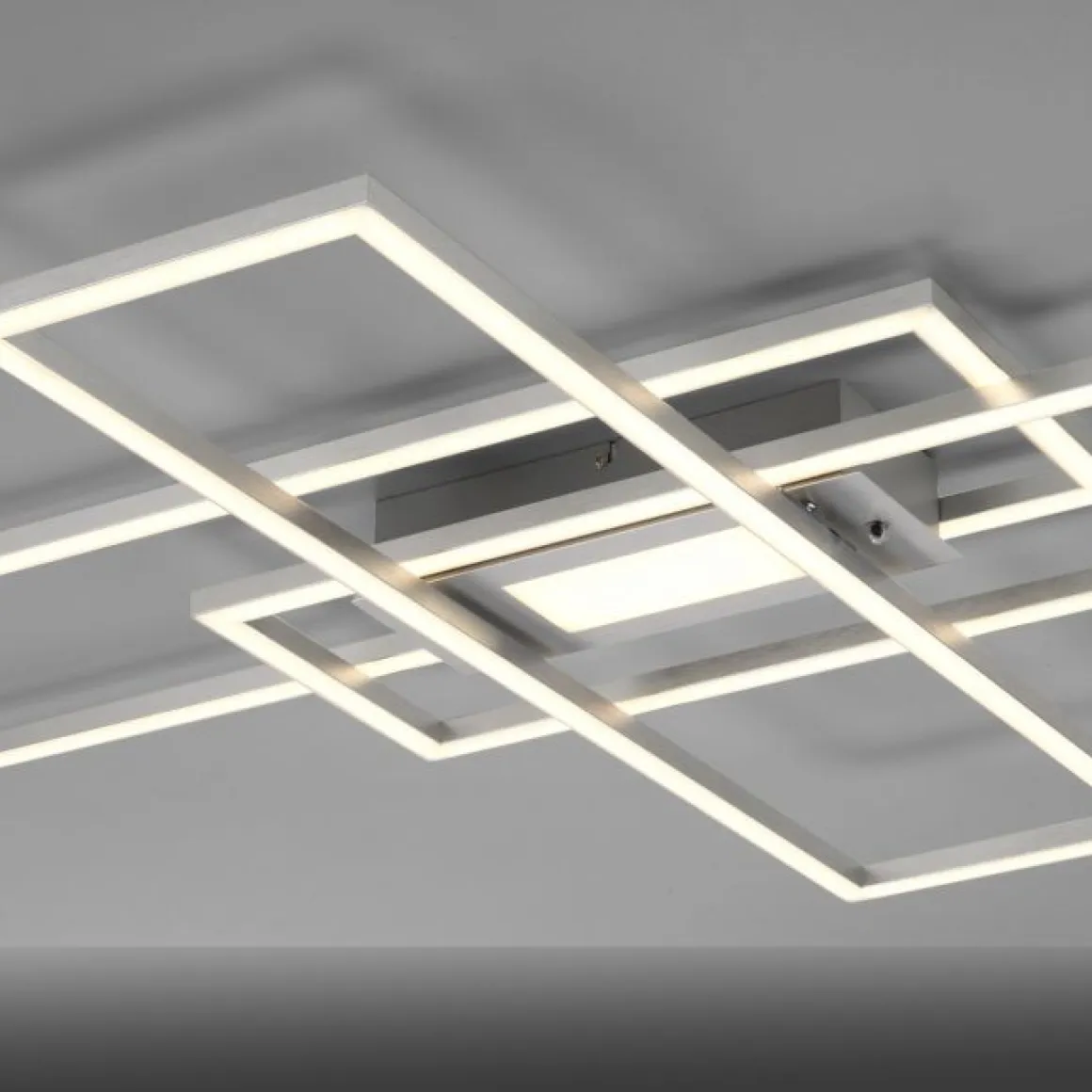 LED Deckenleuchte Asmin 99 x 69,5 cm Silber