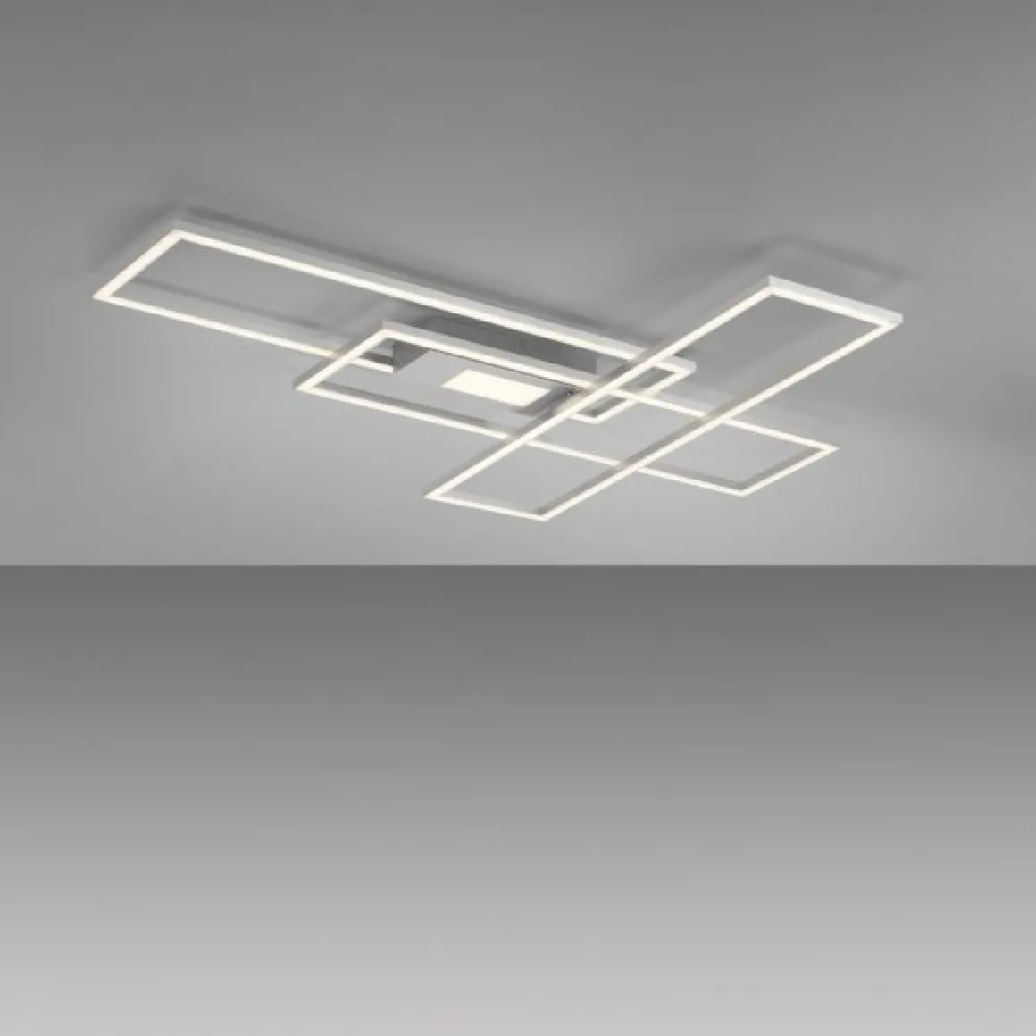 LED Deckenleuchte Asmin 99 x 69,5 cm Silber