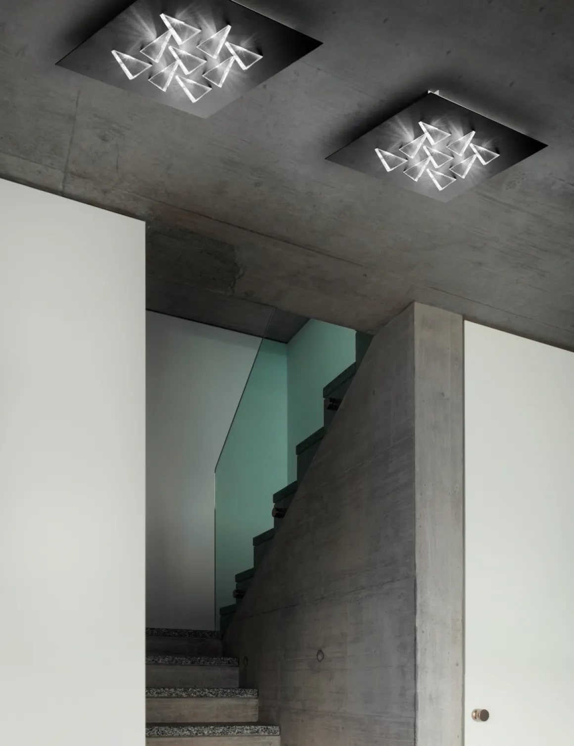LED Deckenleuchte Cristalli Rostfarben 36 x 36 cm