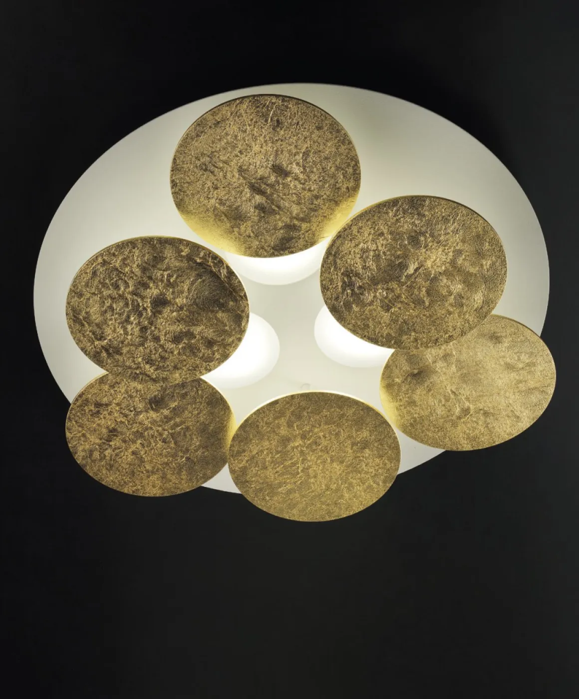 LED Deckenleuchte Nuvola Gold Weiß