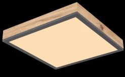 LED Deckenleuchte Rodo Eiche 45 x 45 cm