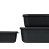 Mepal 3-tlg Set Cirqula eckig Nordic Black