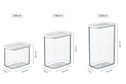 Mepal 3-tlg Vorratsdosen-Set Modula Schwarz