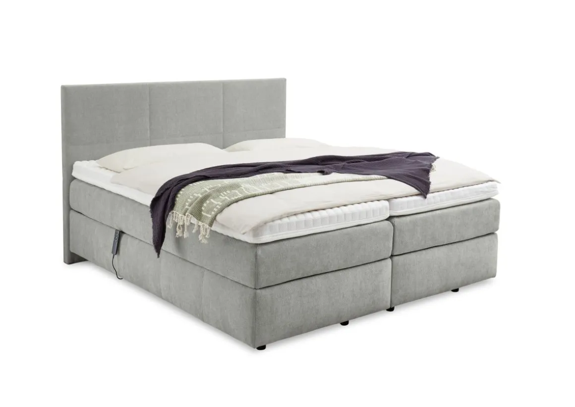 Mondo Motor-Boxspringbett Barell Grau 180 x 200 cm