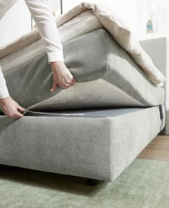Mondo Motor-Boxspringbett Barell Grau 180 x 200 cm