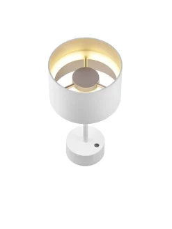 Musterring Akku LED Tischlampe Loop Weiß