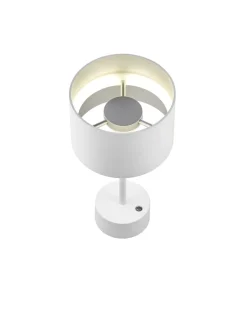Musterring Akku LED Tischlampe Loop Weiß