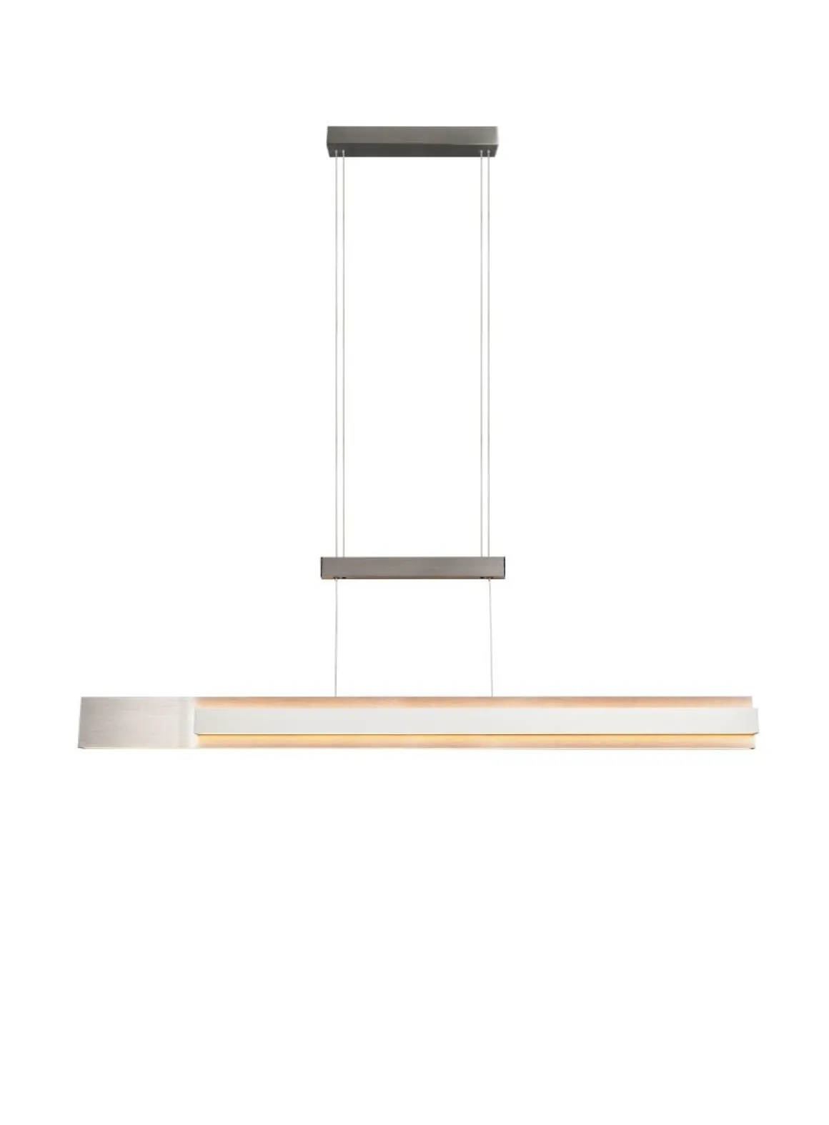 Musterring 1-flg LED Pendellampe Rivera Nickelfarben