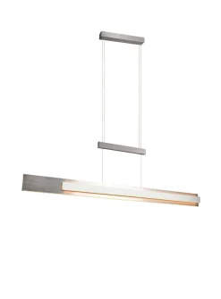 Musterring 1-flg LED Pendellampe Rivera Nickelfarben