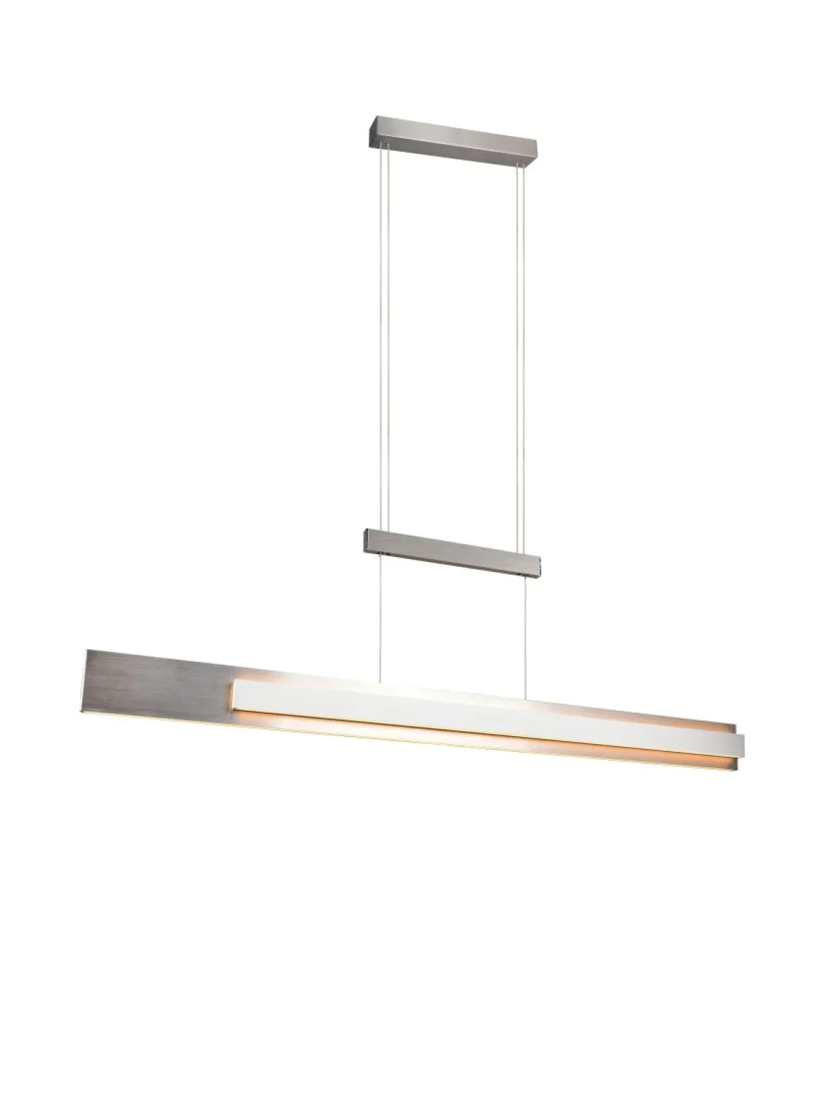 Musterring 1-flg LED Pendellampe Rivera Nickelfarben