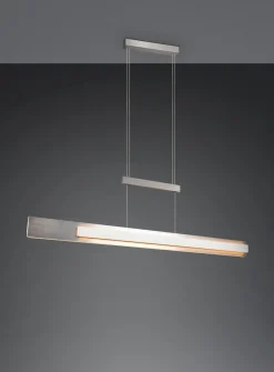 Musterring 1-flg LED Pendellampe Rivera Nickelfarben