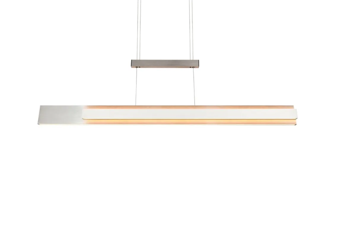 Musterring 1-flg LED Pendellampe Rivera Nickelfarben