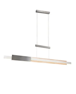 Musterring 1-flg LED Pendellampe Rivera Nickelfarben