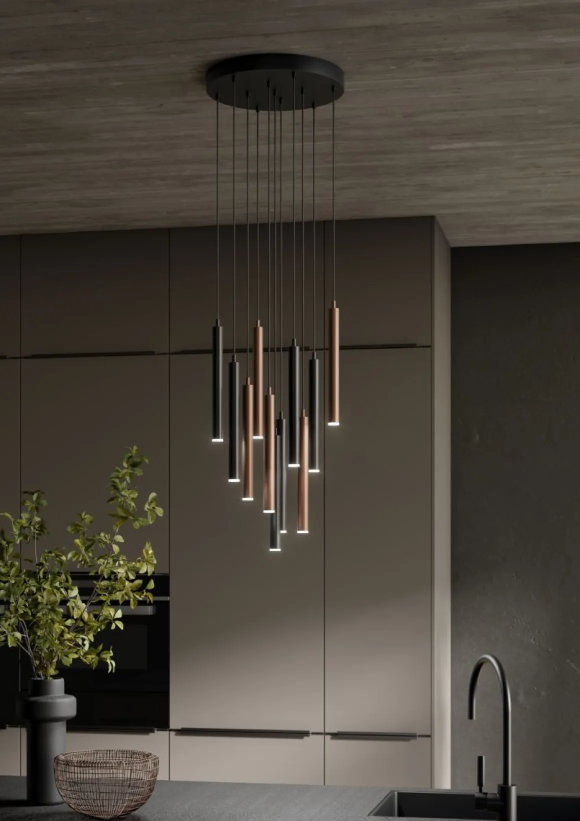 Musterring 11-flg LED Pendelleuchte Calina