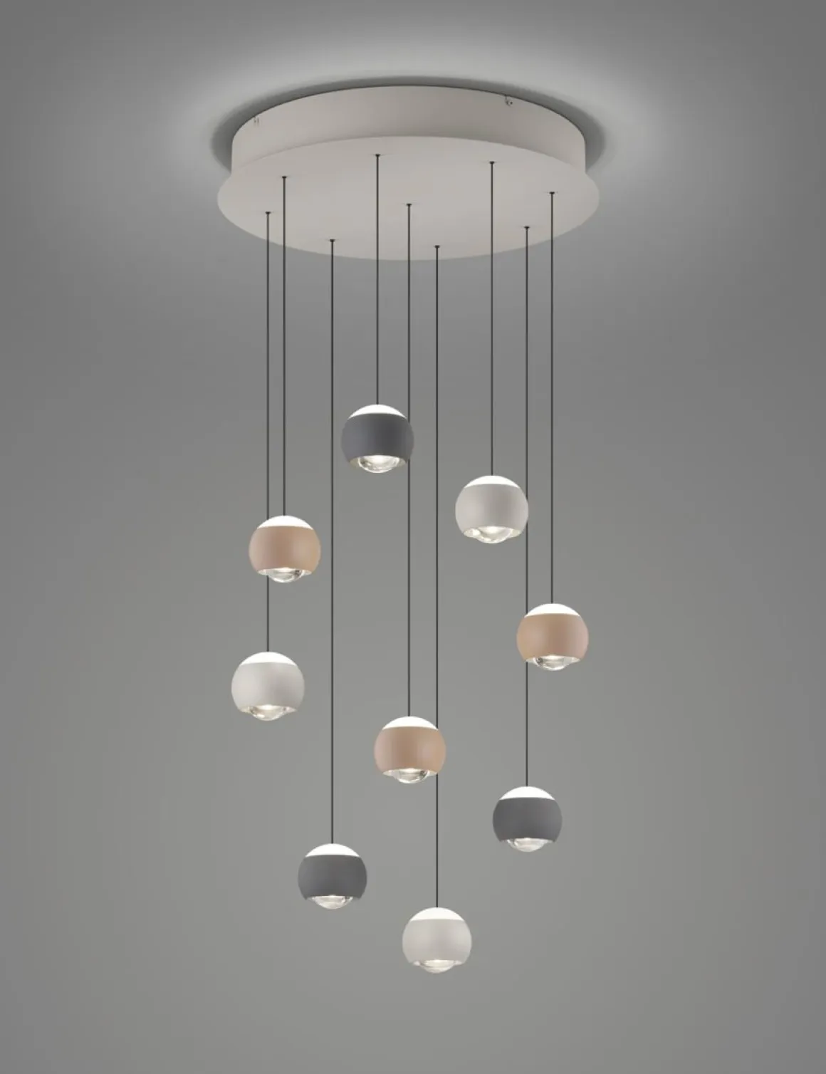 Musterring 9-flg LED Pendelleuchte Cannon Bunt
